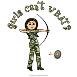 Archery Girl in Camouflage