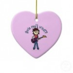 Bass Guitar Girl Ornament