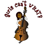 String Upright Double Bass Woman