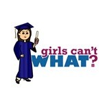 Girl Graduation in Blue Gown
