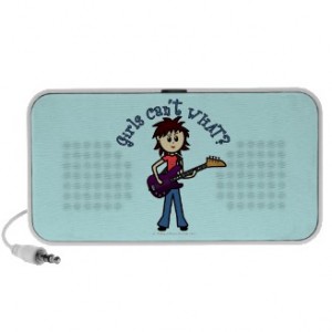 Bass Guitar Girl iPod Speaker