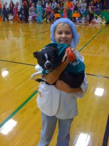 My daughter Kirstie as a Veterinarian