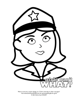 police officer coloring page