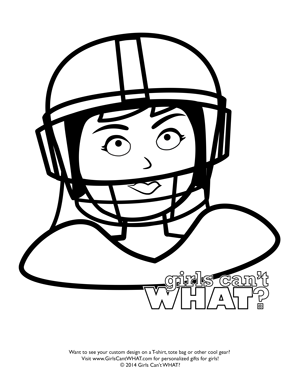 football girl coloring page