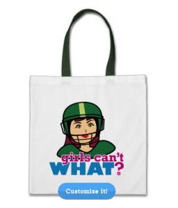 Girls Football Tote Bag